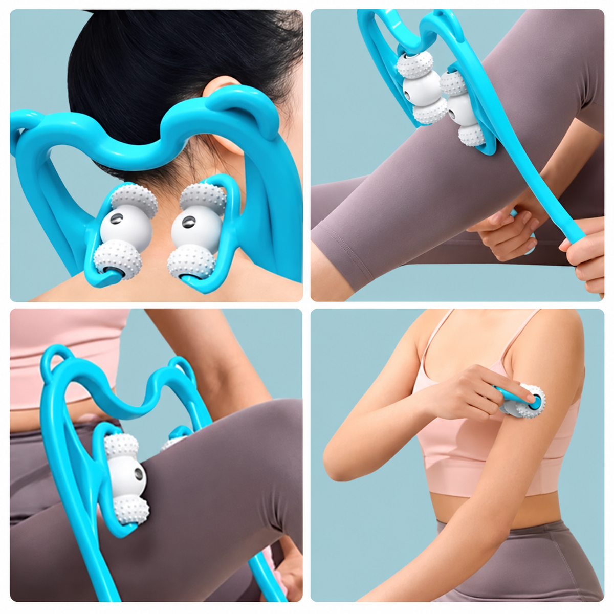360° Neck Massager – Manual Muscle Relaxation & Tension Relief Tool