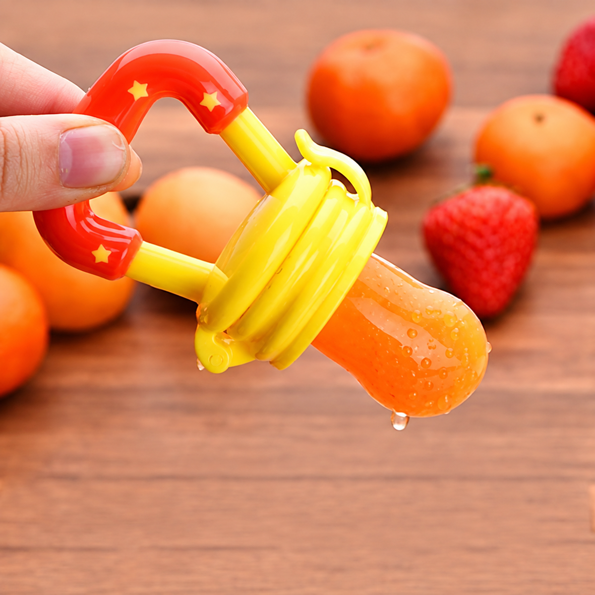 Baby Fruit Feeder Pacifier – Silicone Fresh Fruit Teething & Feeding Nibbler