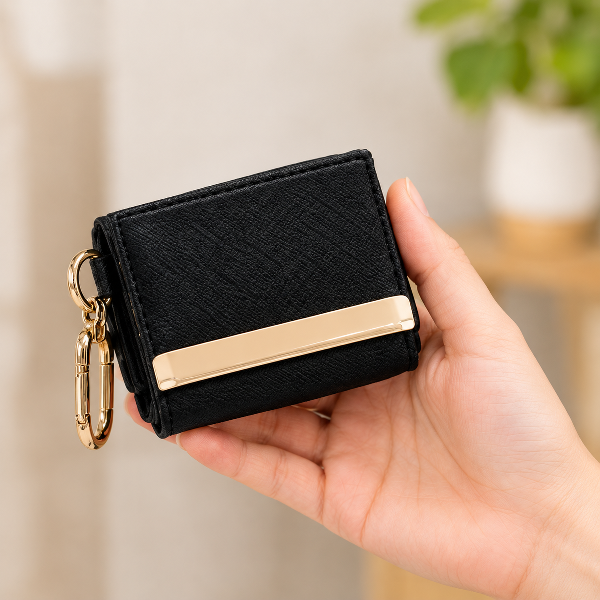 Foldable Tote Bag with Clip-On Case