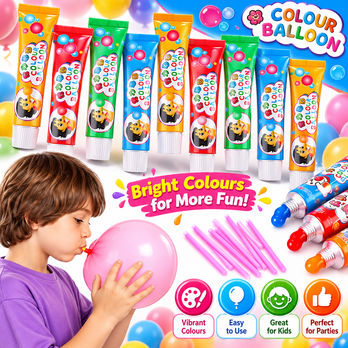 Colorful Bubble Balloon Maker for Kids