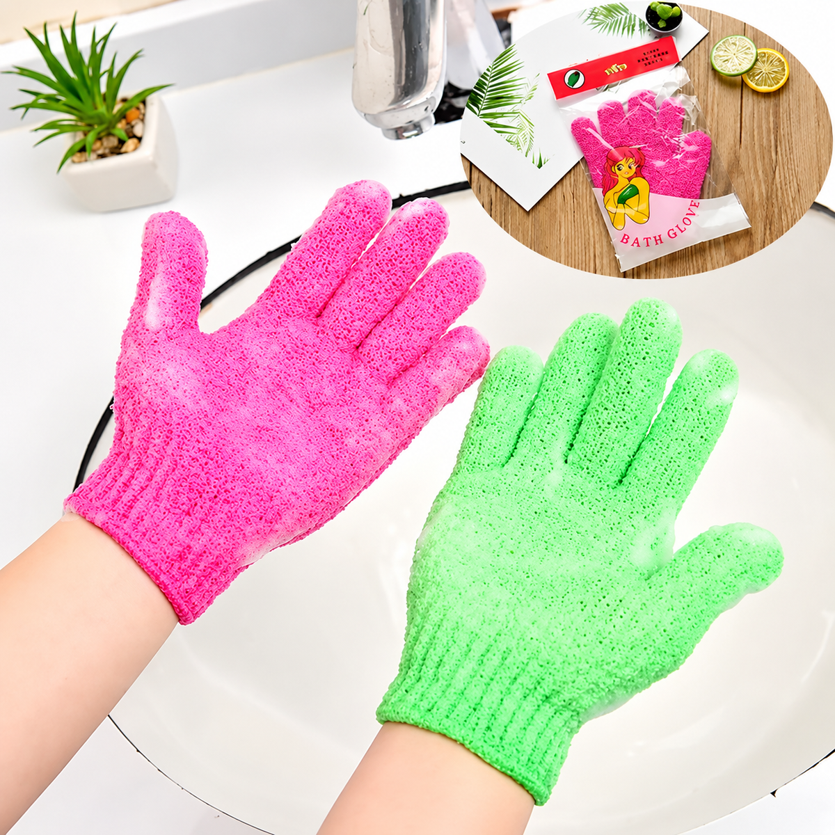 Exfoliating Body Scrub Gloves