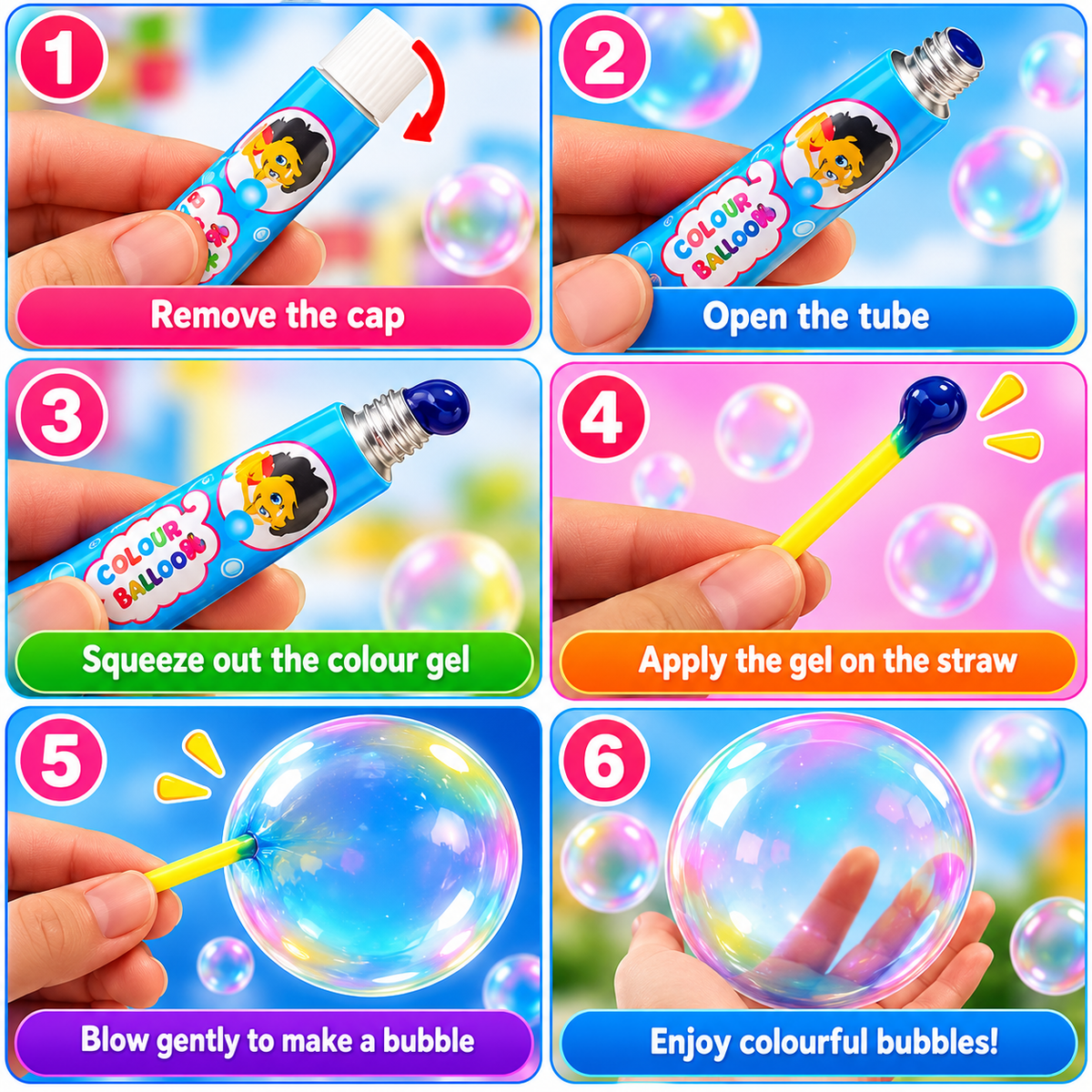 Colorful Bubble Balloon Maker for Kids
