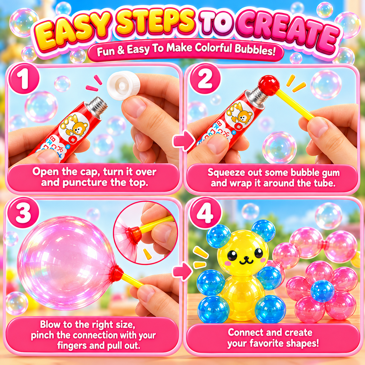 Colorful Bubble Balloon Maker for Kids