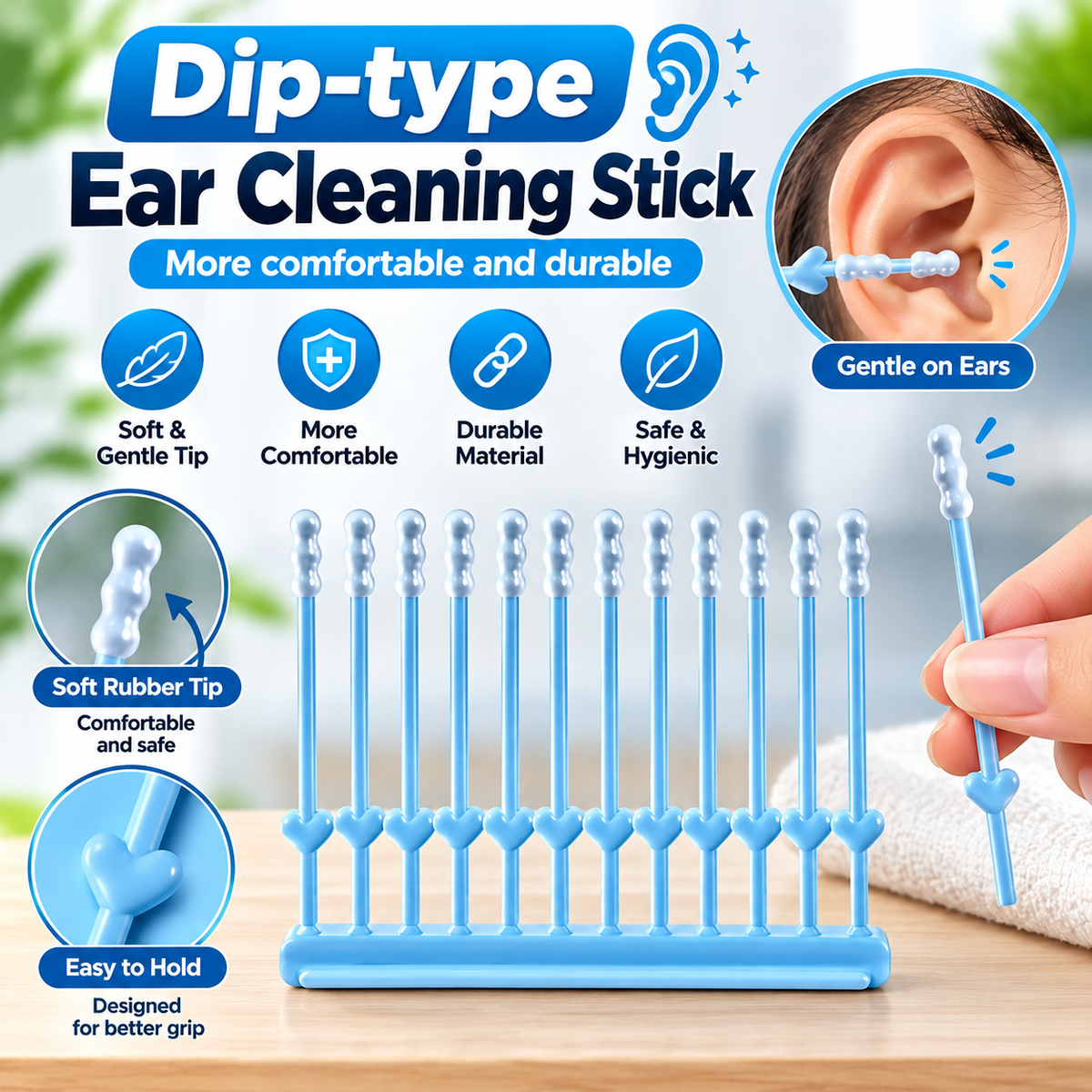 Soft Silicone Ear Cleaning Stick