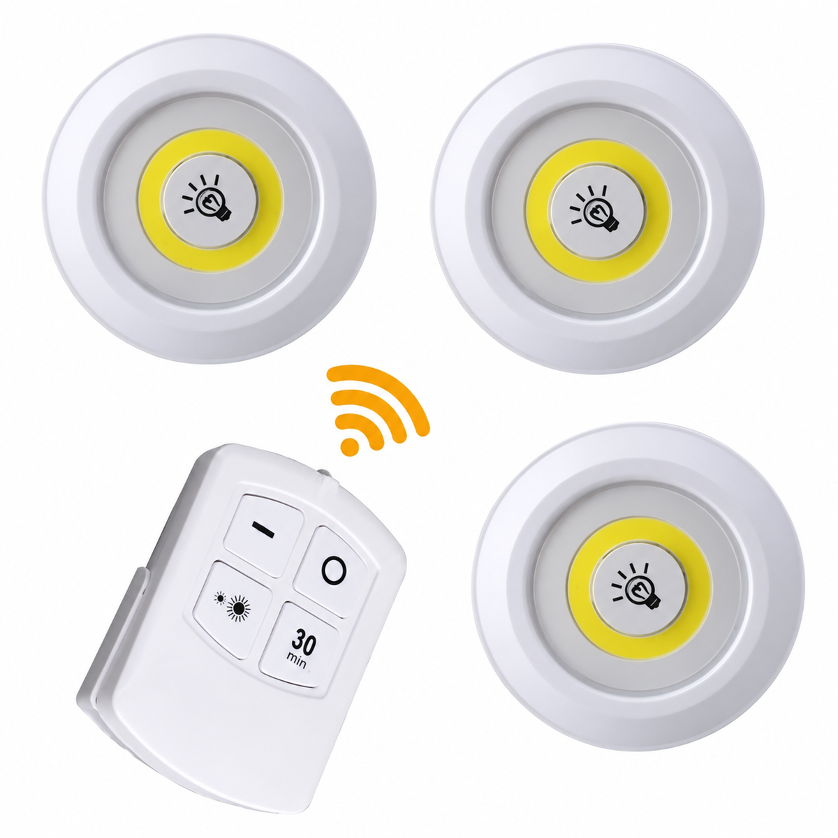 Wireless LED Puck Lights with Remote