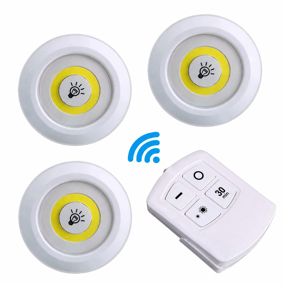 Wireless LED Puck Lights with Remote