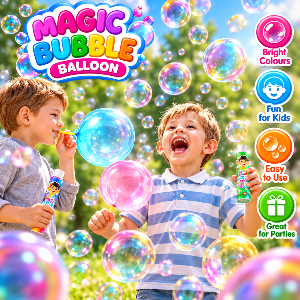 Colorful Bubble Balloon Maker for Kids