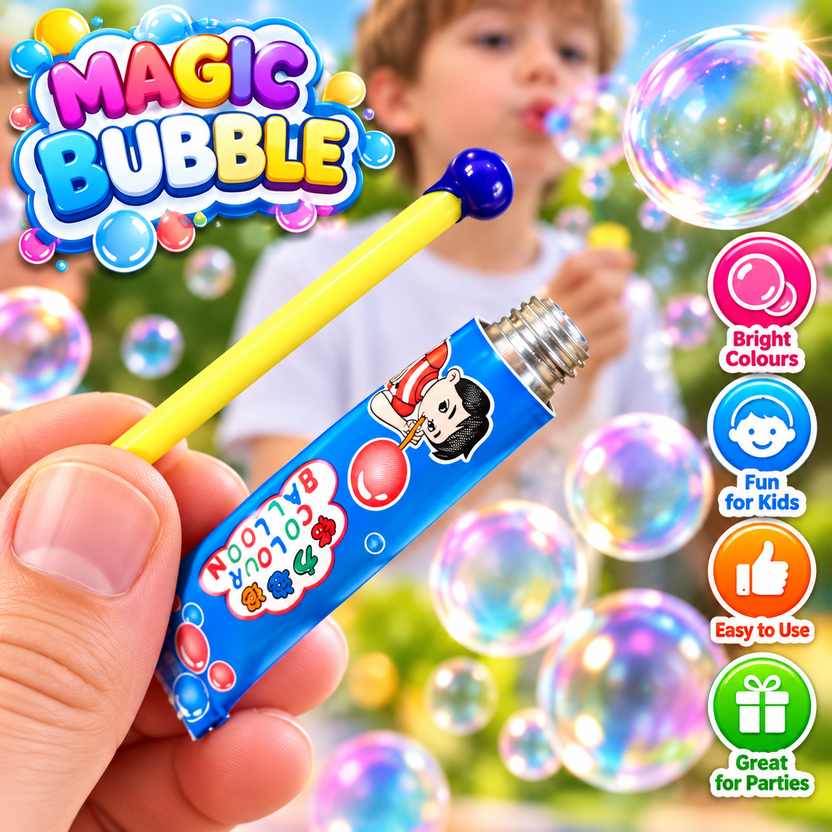Colorful Bubble Balloon Maker for Kids