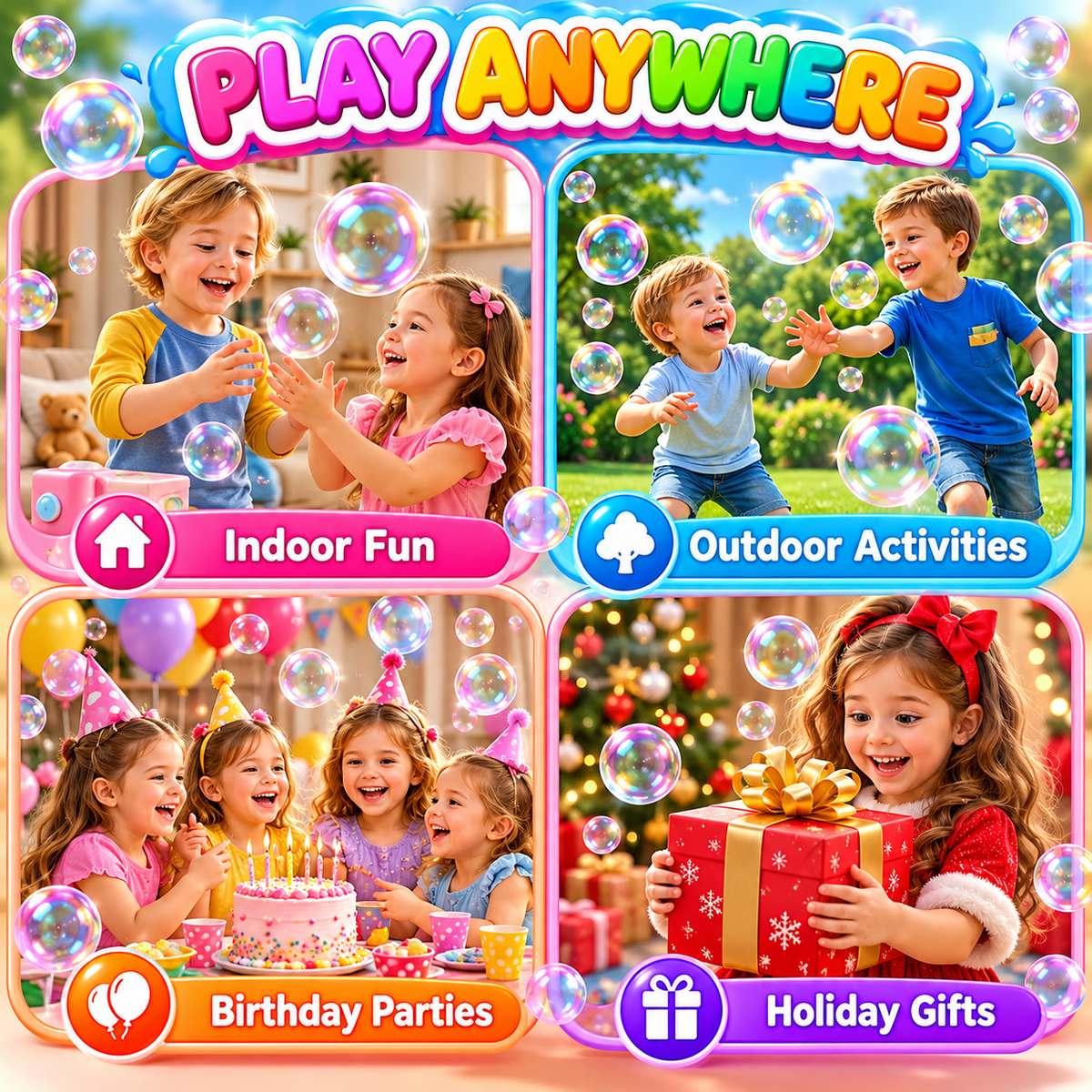 Colorful Bubble Balloon Maker for Kids