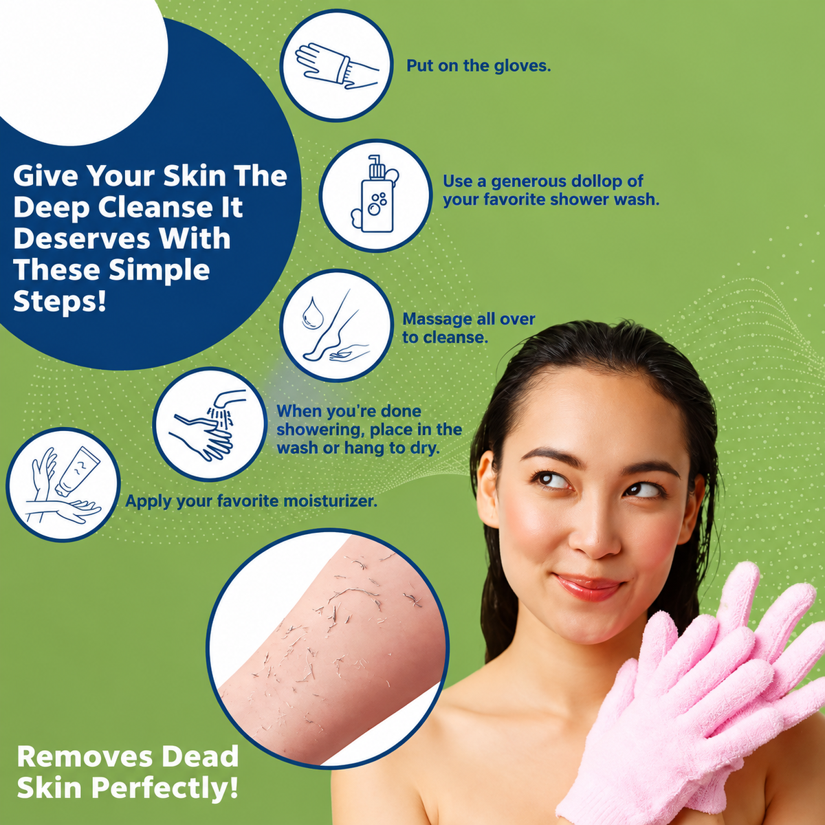 Exfoliating Body Scrub Gloves