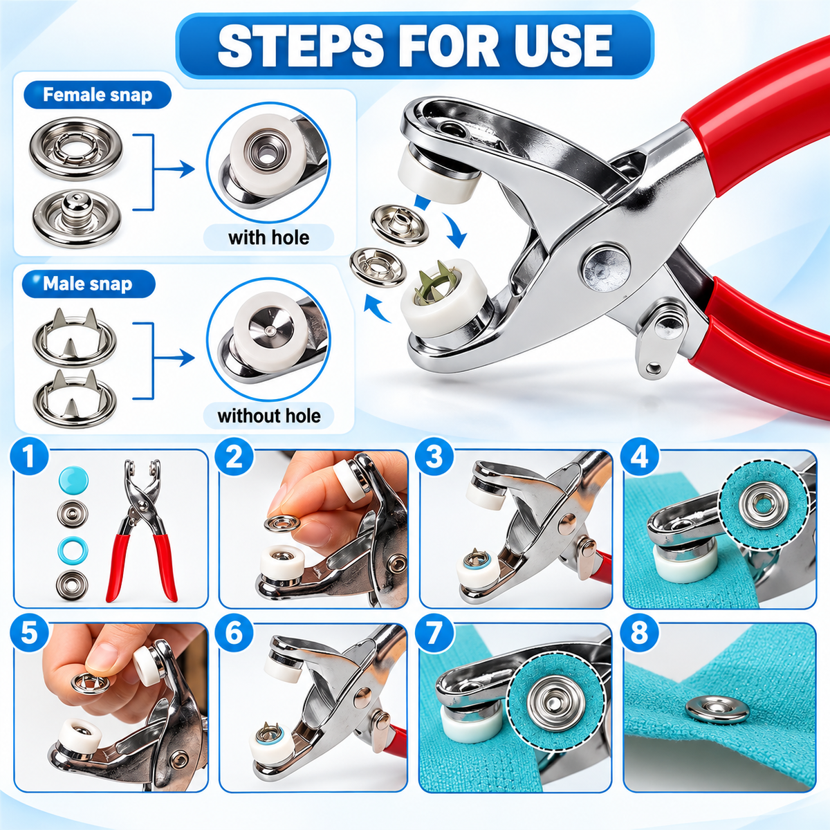 Snap Button Pliers Kit – With Buttons