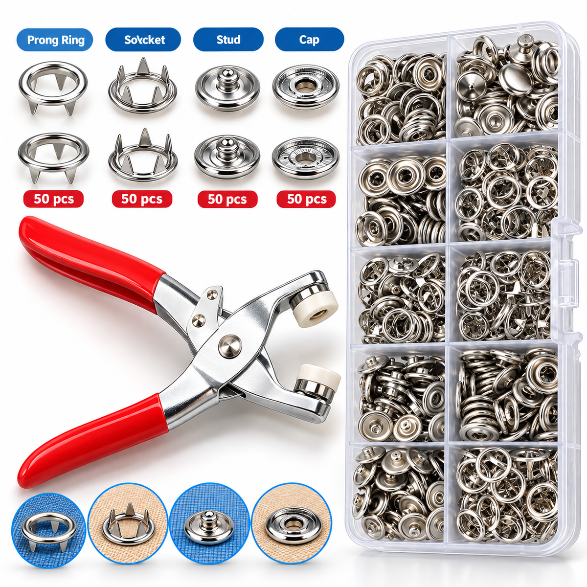 Snap Button Pliers Kit – With Buttons