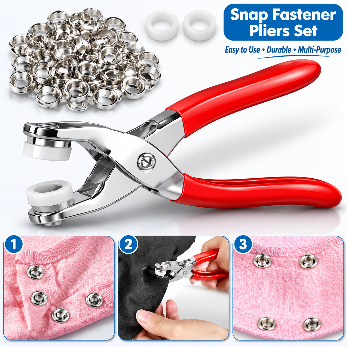 Snap Button Pliers Kit – With Buttons