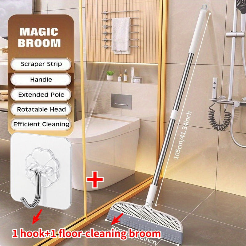 Multifunctional Silicone Floor Squeegee – 180° Rotatable