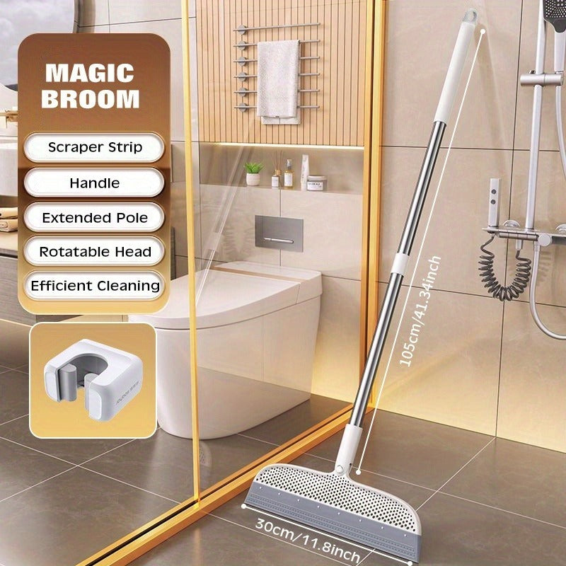 Multifunctional Silicone Floor Squeegee – 180° Rotatable