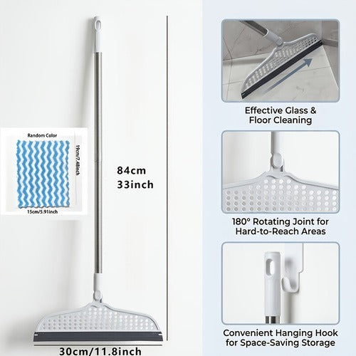Multifunctional Silicone Floor Squeegee – 180° Rotatable